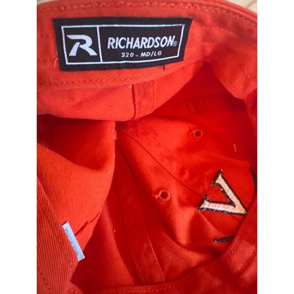University Of Virginia Orange Baseball Cap M/L By Richardson - Picture 6 of 6